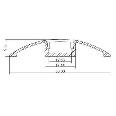 (image for) Double Wings LED Aluminium Extrusion Recessed LED Aluminum Channel 1 meter(39.4inch) LED Profile